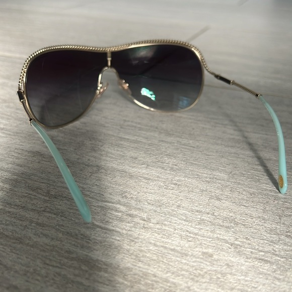Tiffany & Co. Gold Braided and Signature Blue Women's Sunglasses - Picture 11 of 11